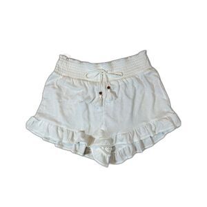 No Boundaries White Gauze Shorts Size M (7-9) Ruffle Hem